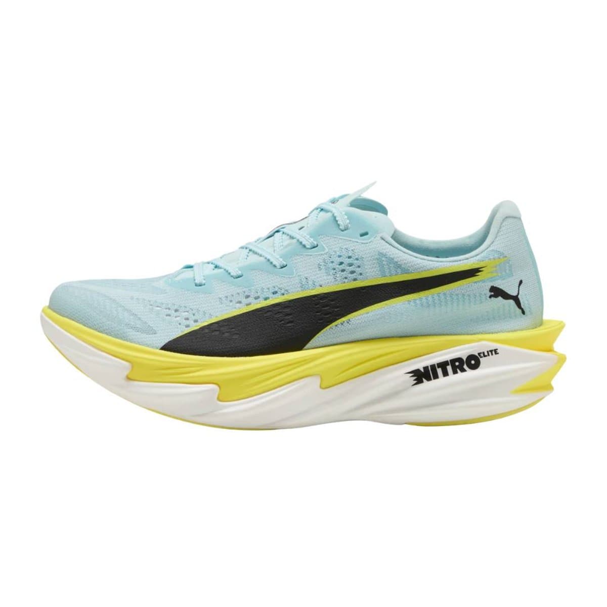 Zapatillas Puma Deviate NITRO Elite 4 Azul Amarillo SS26 Mujer, Talla 37.5 - EUR