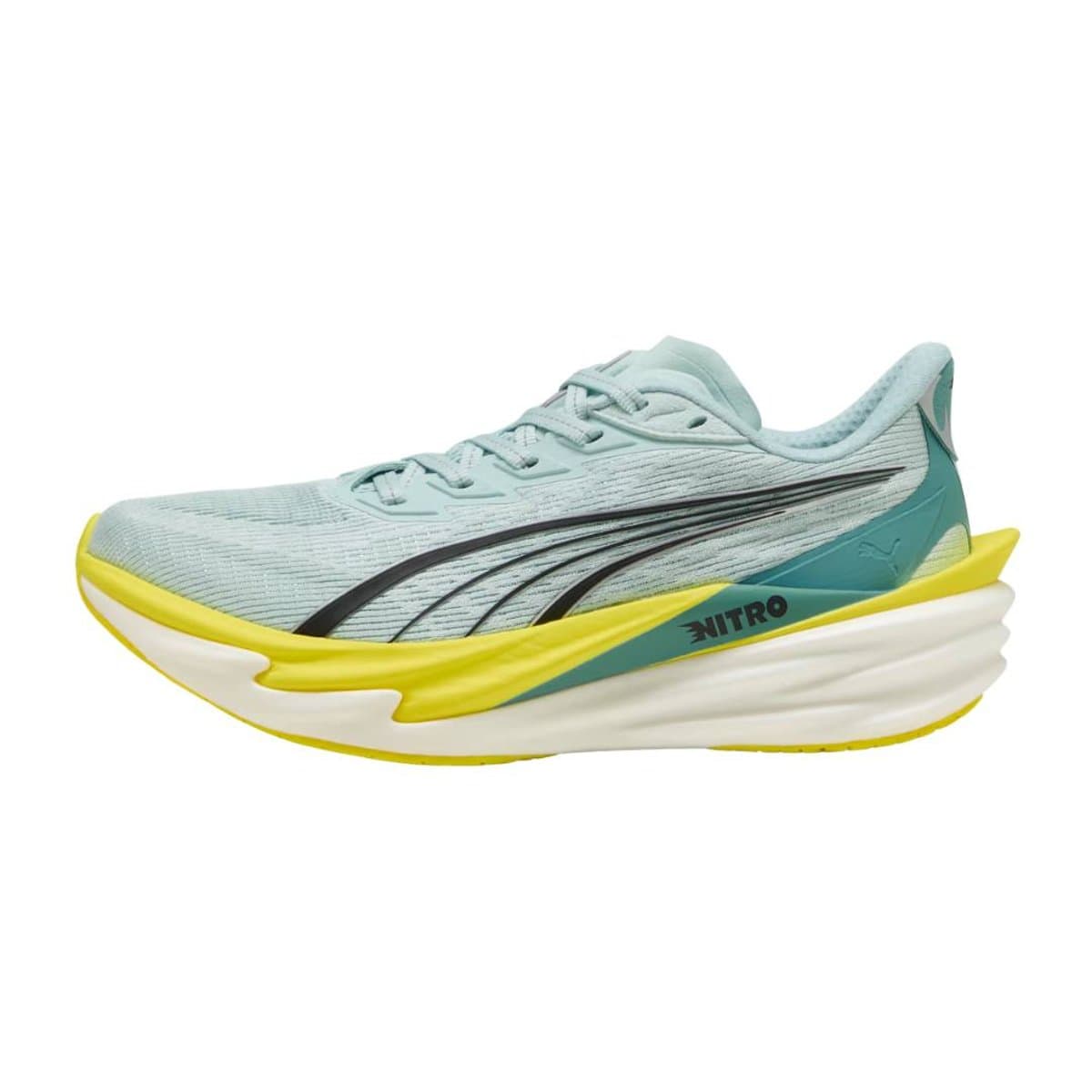Zapatillas Puma Deviate NITRO 4 Azul Amarillo SS26 Mujer, Talla 40.5 - EUR
