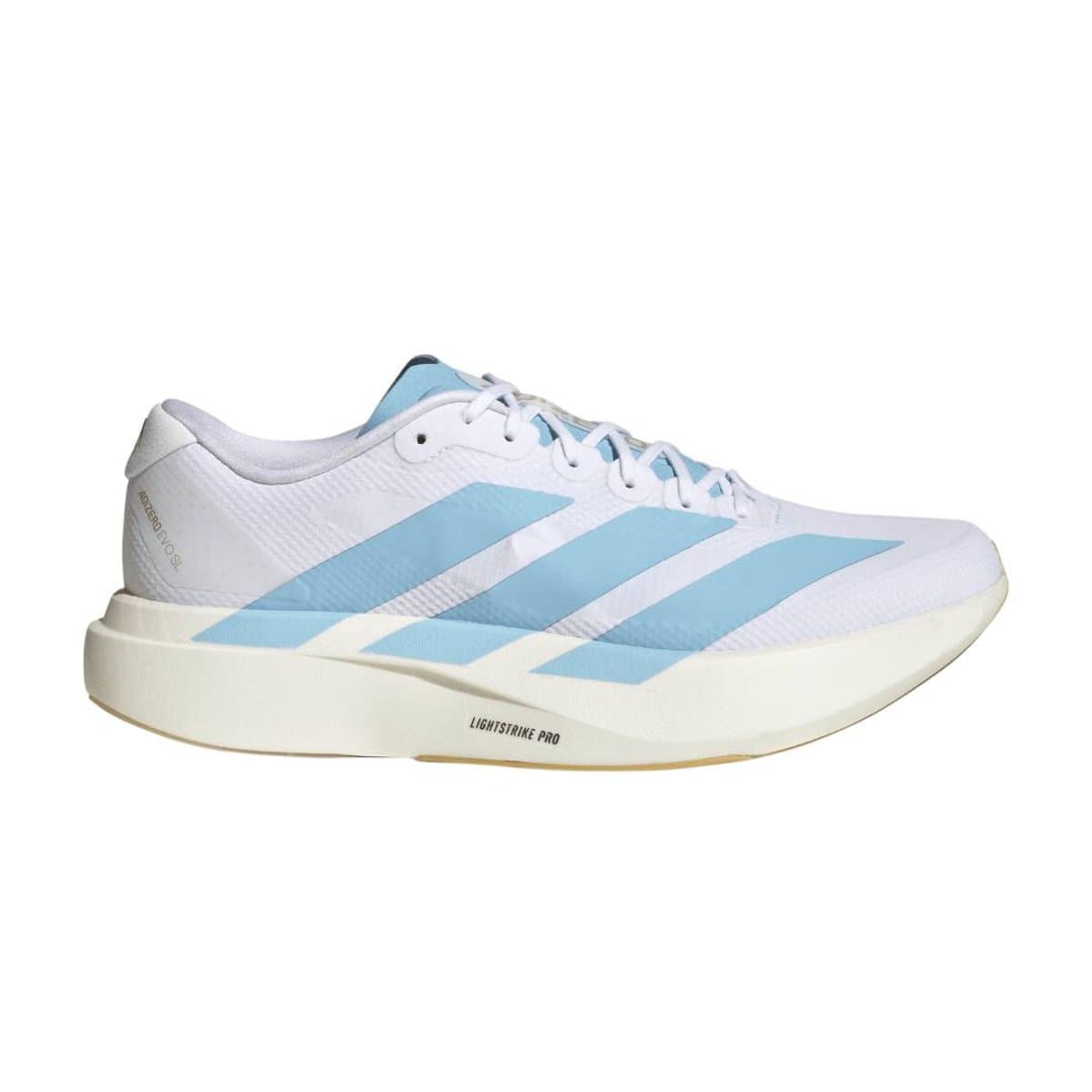 Zapatillas Adidas Adizero Evo SL Woven Blanco Azul SS26, Talla UK 11