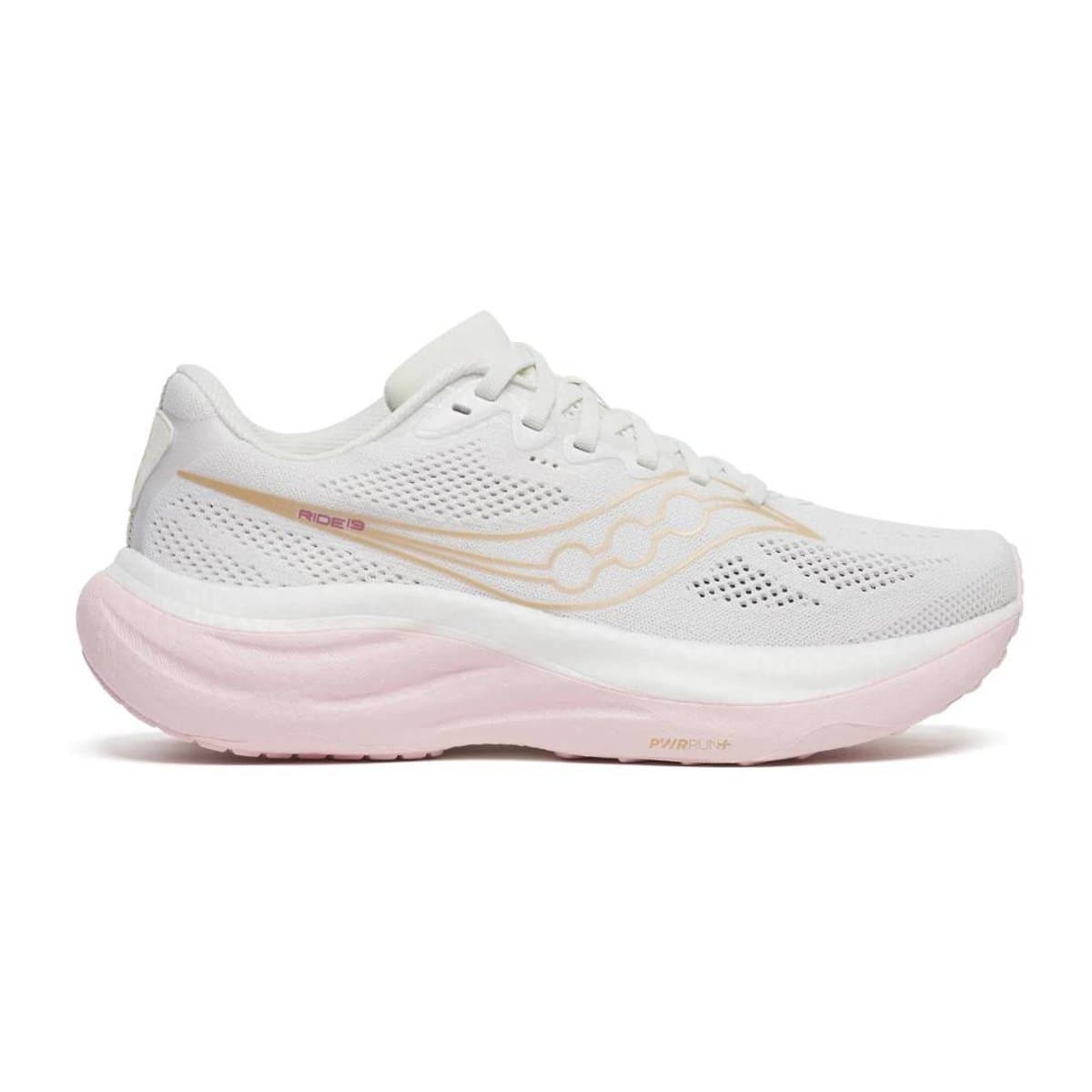 Zapatillas Saucony Ride 19 Blanco Rosa SS26 Mujer, Talla 39 - EUR