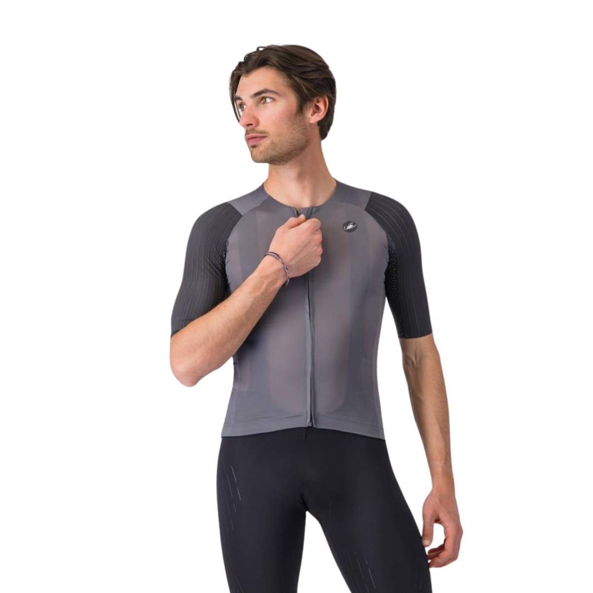 Maillot Castelli Aero Race 8S Gris Negro