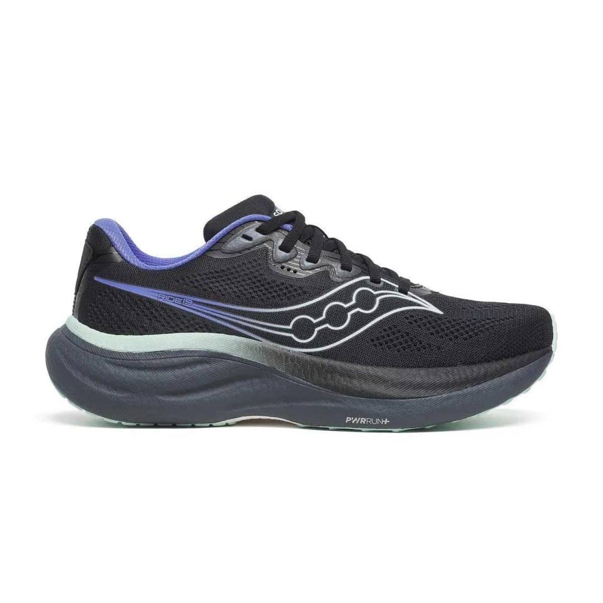 Zapatillas Saucony Ride 19 Negro Morado SS26 Mujer, Talla 37 - EUR