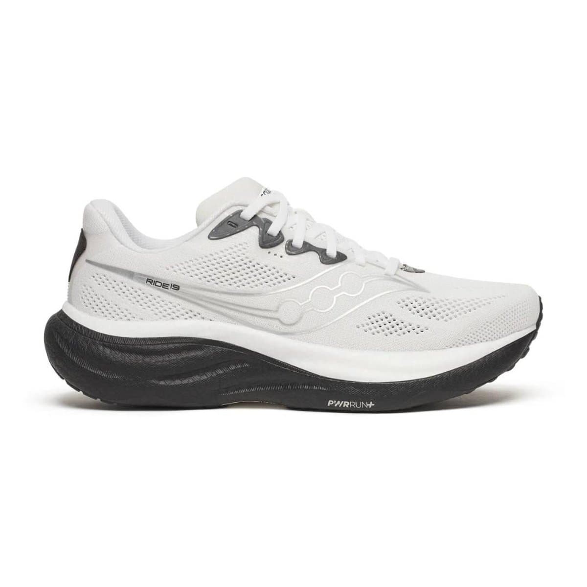Zapatillas Saucony Ride 19 Blanco Negro SS26, Talla 46 - EUR