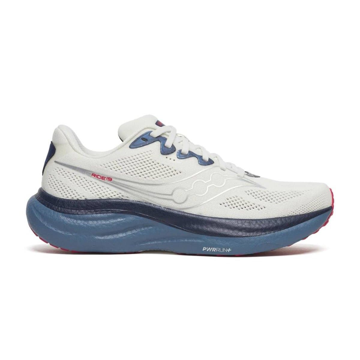 Zapatillas Saucony Ride 19 Blanco Azul SS26, Talla 46 - EUR