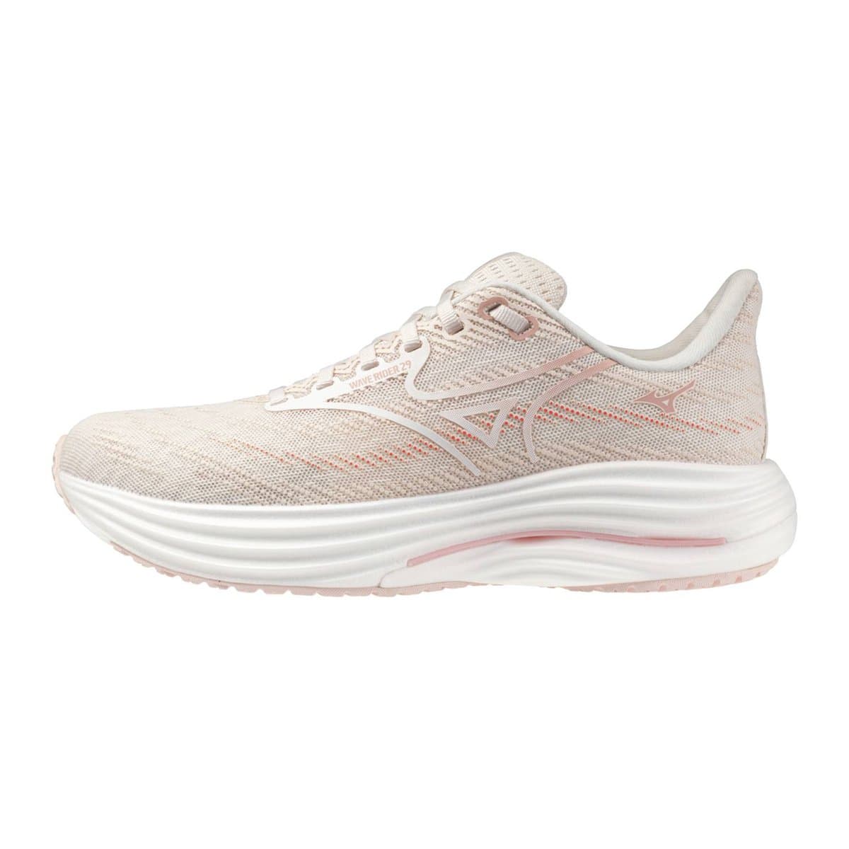 Zapatillas Mizuno Wave Rider 29 Rosa Blanco SS26 Mujer, Talla 38 - EUR