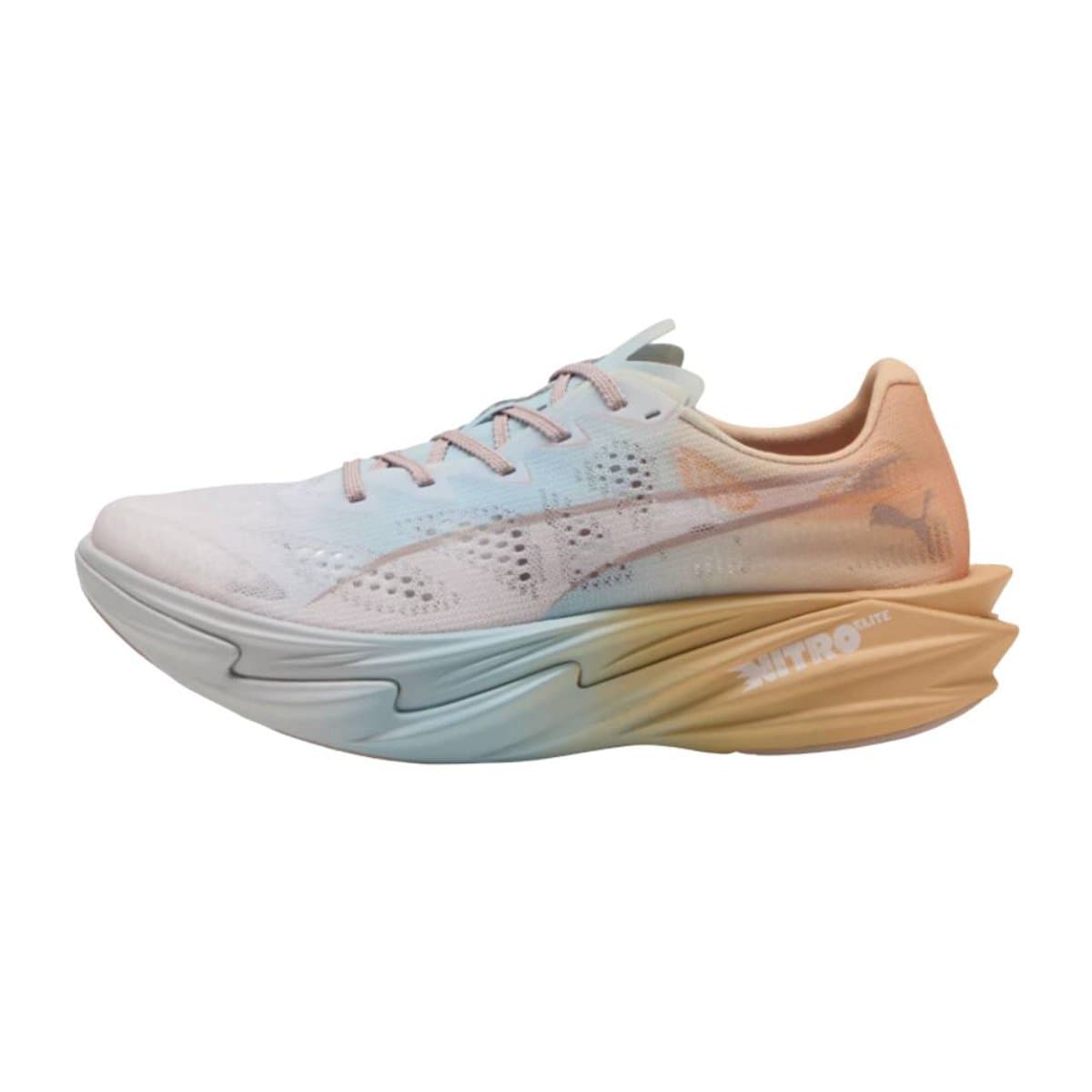 Zapatillas Puma Deviate NITRO Elite 4 Run Club Azul Naranja SS26 Mujer, Talla 40 - EUR