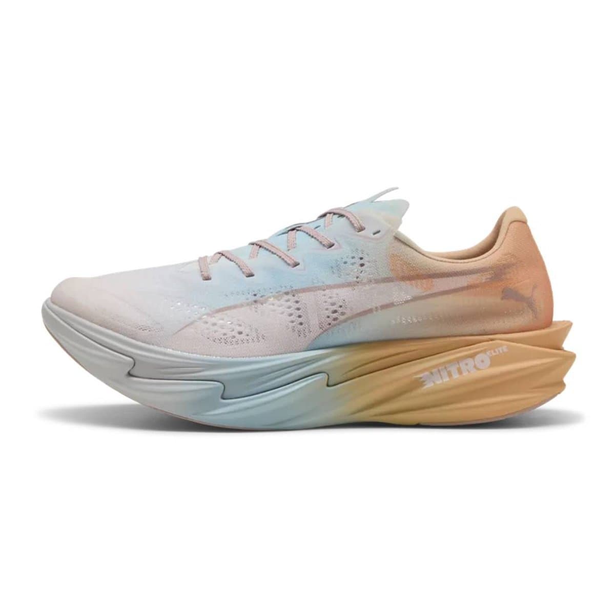 Zapatillas Puma Deviate NITRO Elite 4 Run Club Azul Naranja SS26, Talla 40.5 - EUR