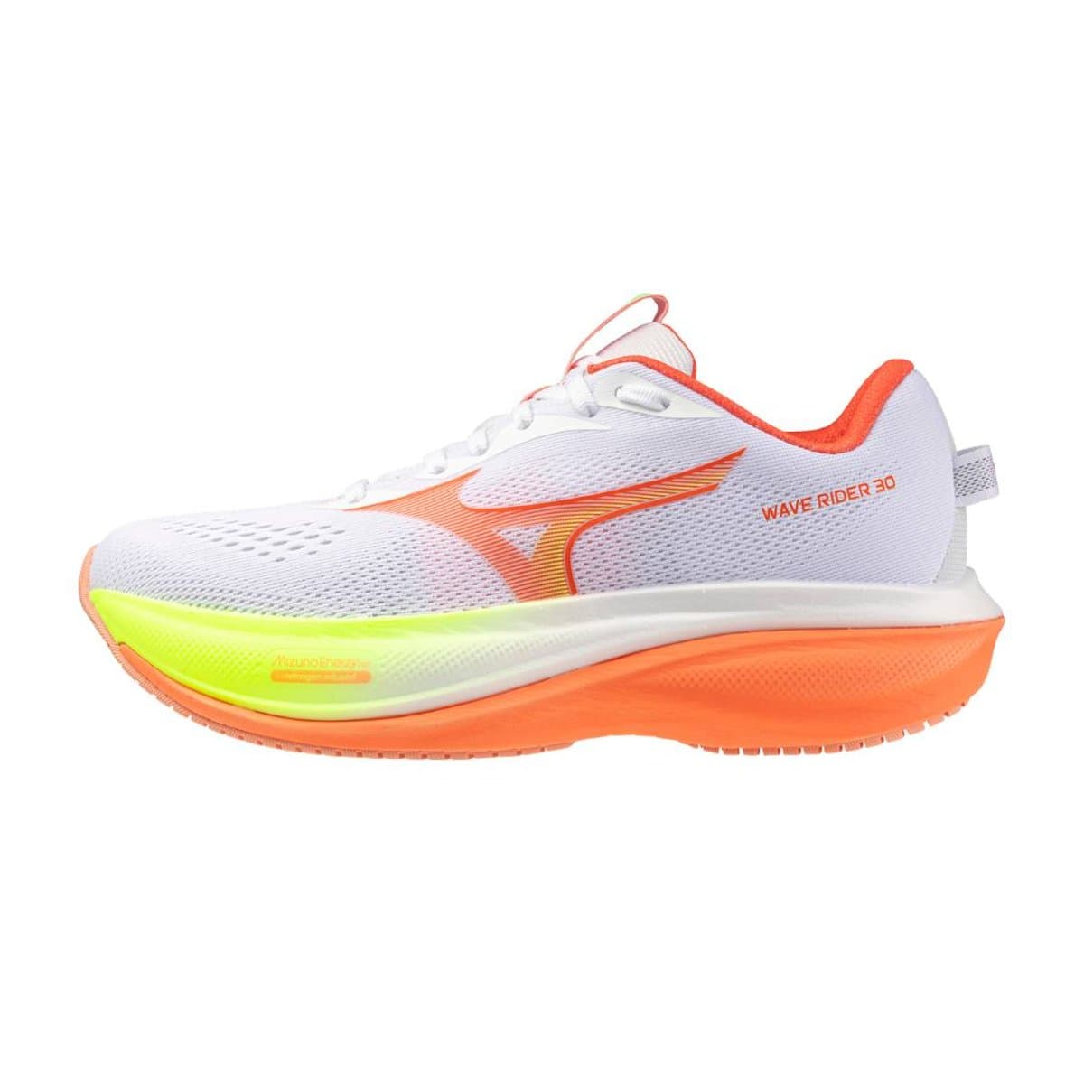 Zapatillas Mizuno Wave Rider 30 Blanco Naranja AW26 Mujer, Talla 39 - EUR