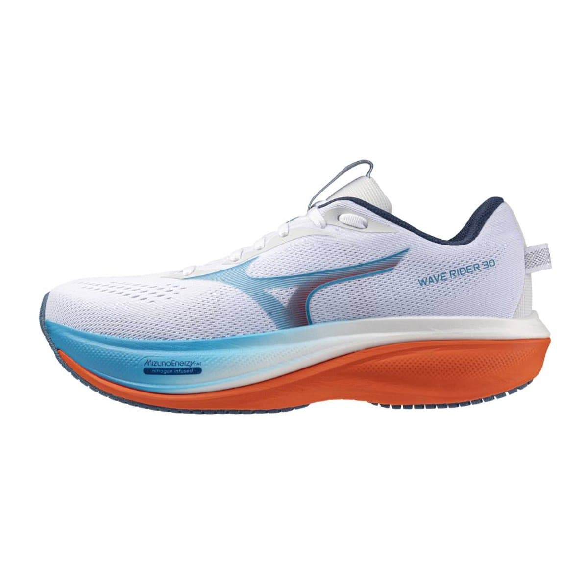 Zapatillas Mizuno Wave Rider 30 Blanco Naranja AW26, Talla 41 - EUR