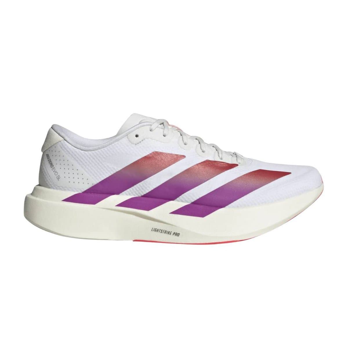 Zapatillas Adidas Adizero EVO SL Woven Blanco Morado AW26, Talla UK 10