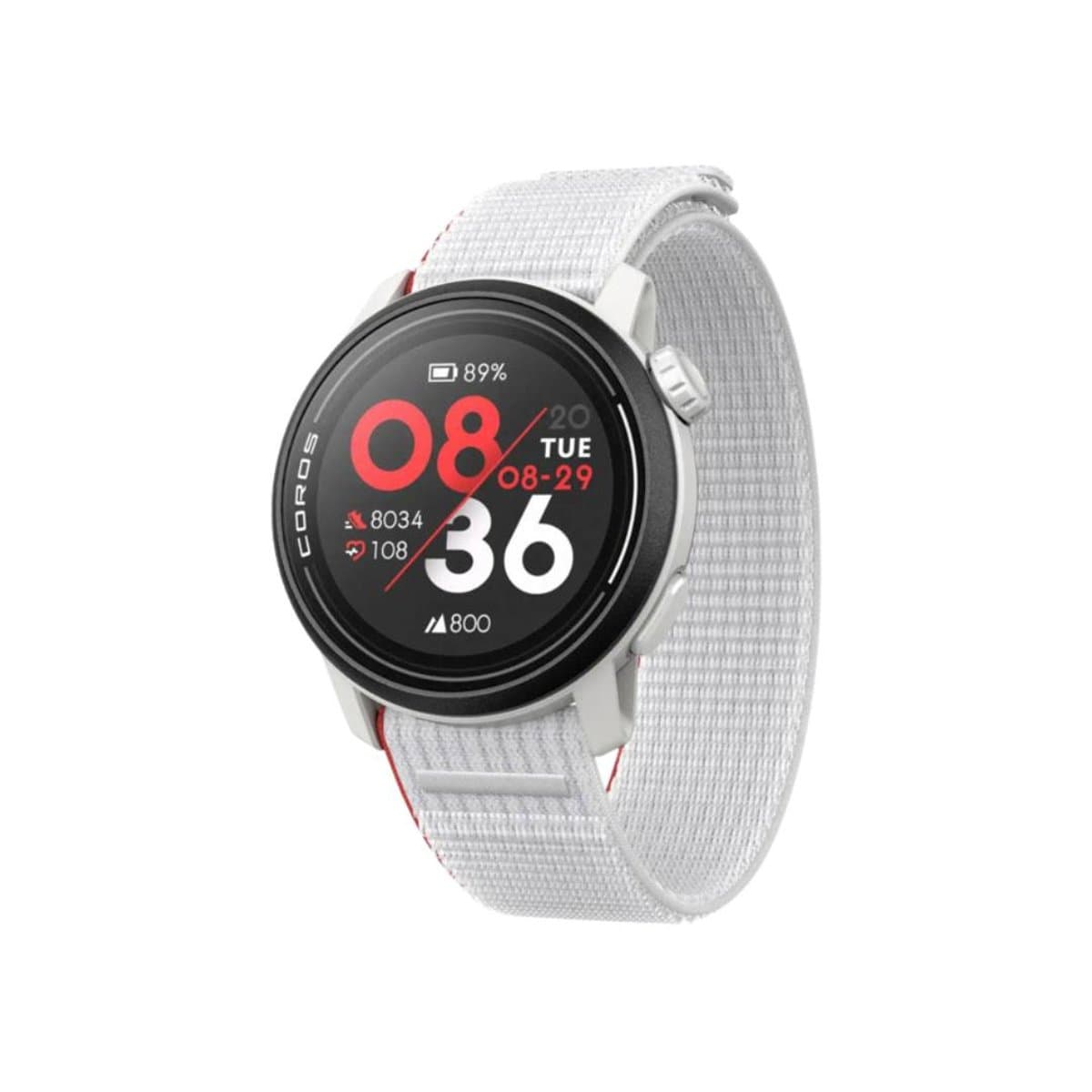 Reloj Coros Pace 3 GPS Blanco Rojo Nylon