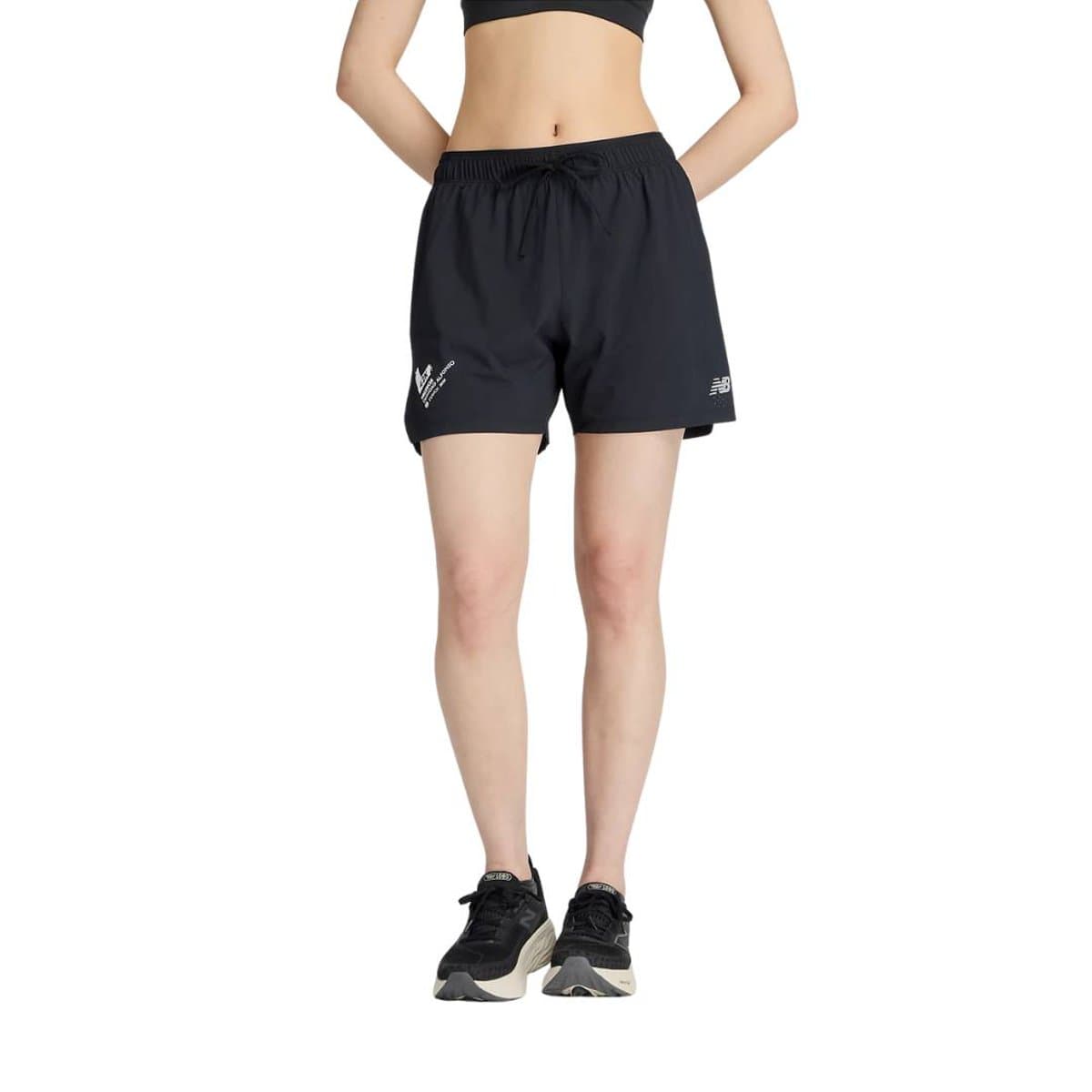 Pantalón Corto New Balance Valencia Marathon RC 3" Negro Mujer, Talla S