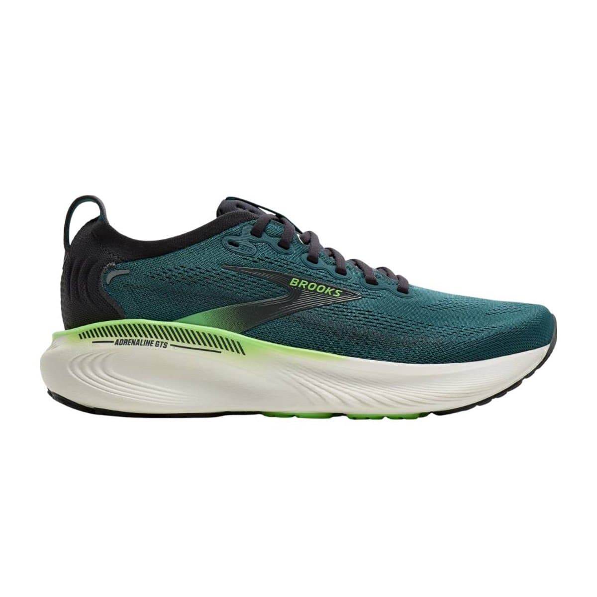 Zapatillas Brooks Adrenaline GTS 25 Verde Negro SS26, Talla 46.5 - EUR