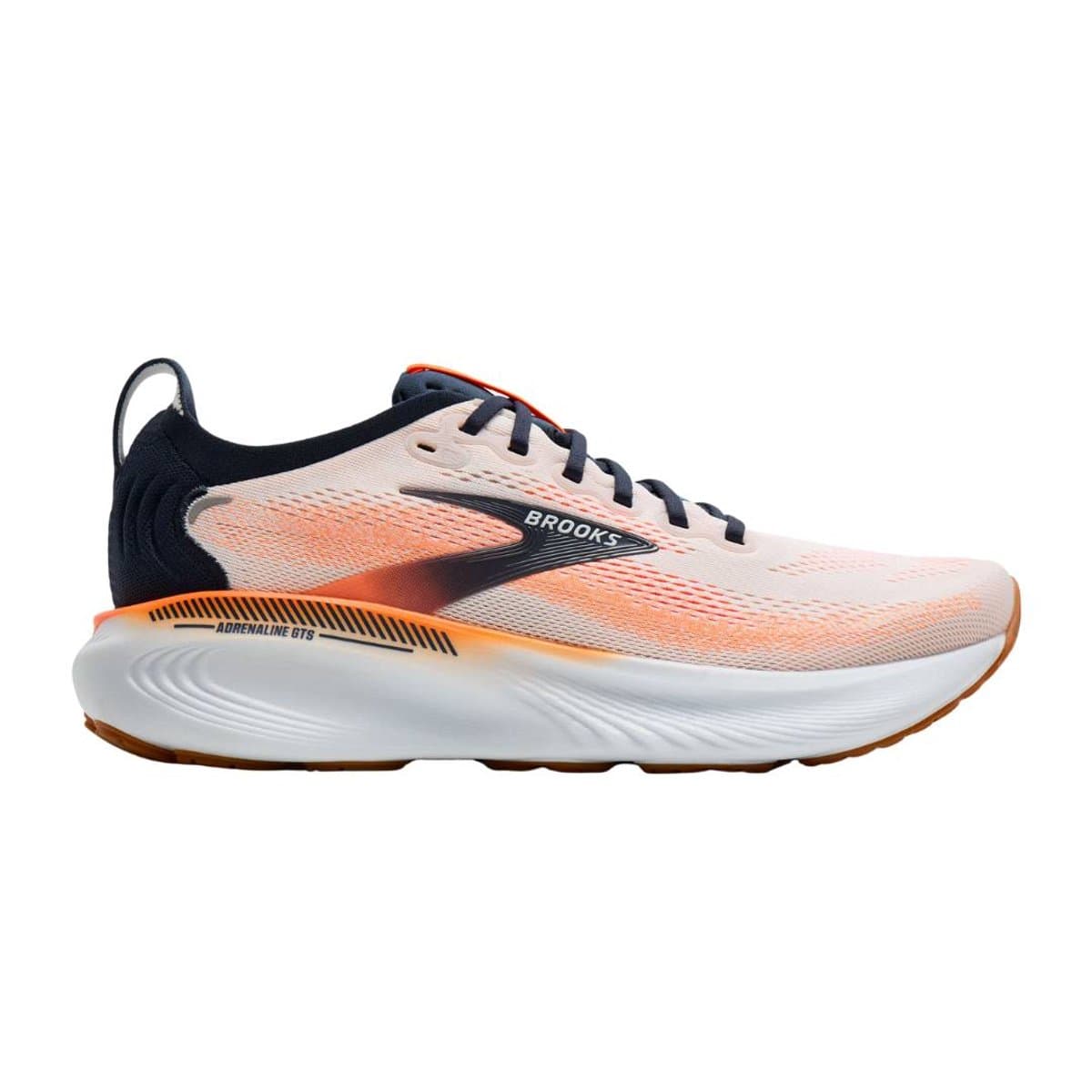 Zapatillas Brooks Adrenaline GTS 25 Blanco Naranja SS26, Talla 40.5 - EUR