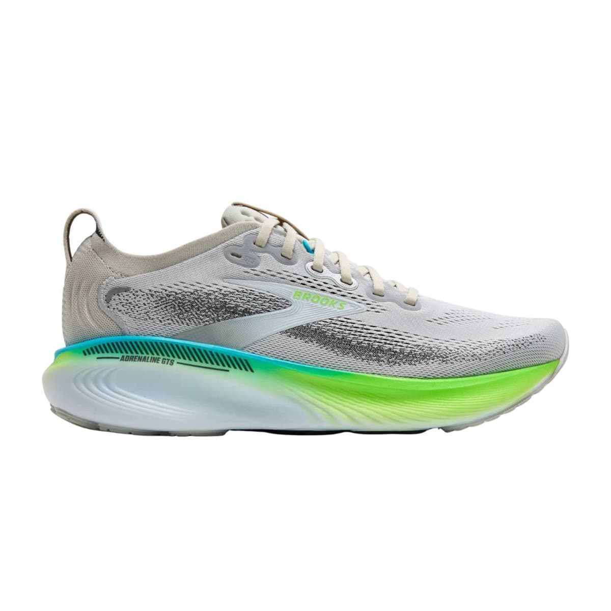 Zapatillas Brooks Adrenaline GTS 25 Gris Verde SS26, Talla 44 - EUR