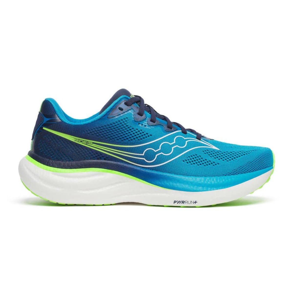 Zapatillas Saucony Ride 19 Azul Blanco SS26, Talla 43 - EUR