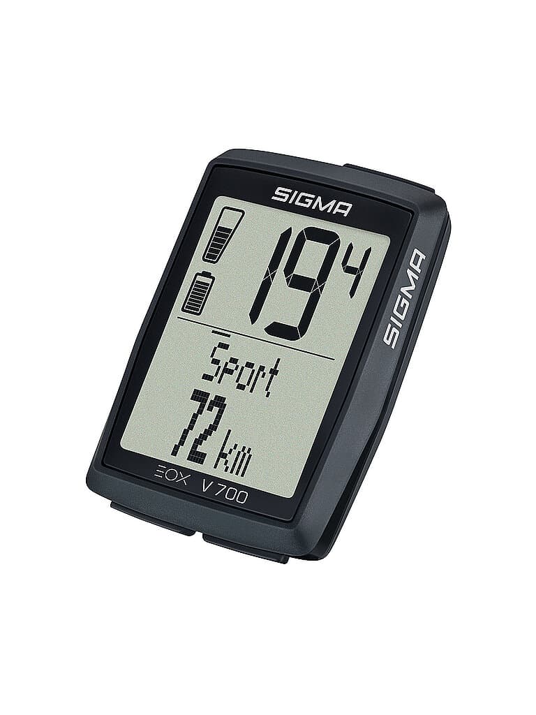 SIGMA Ciclocomputador para bicicleta eléctrica EOX VIEW 700 Standard negro